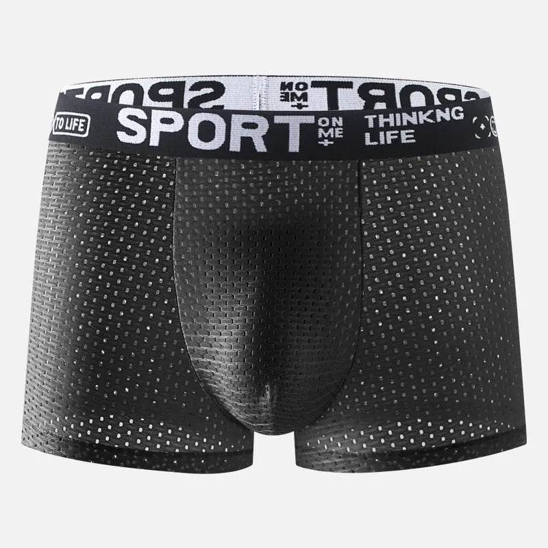 Men's Underwear Mid Waist Mesh Ice Silk Mesh SPORT Boxer Brief - EX-STOCK Canada