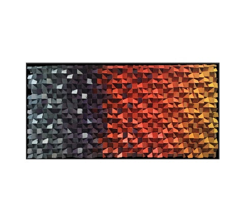 Wood Three-dimensional Painting Handmade Mosaic Art Mural