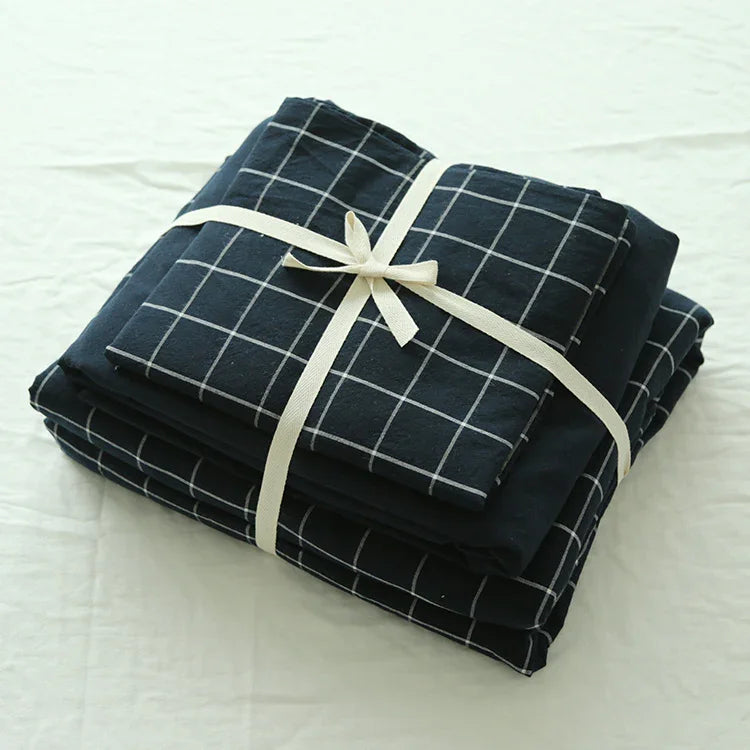 Washed Cotton Four-piece Duvet Cover Bedding EX-STOCK Canada