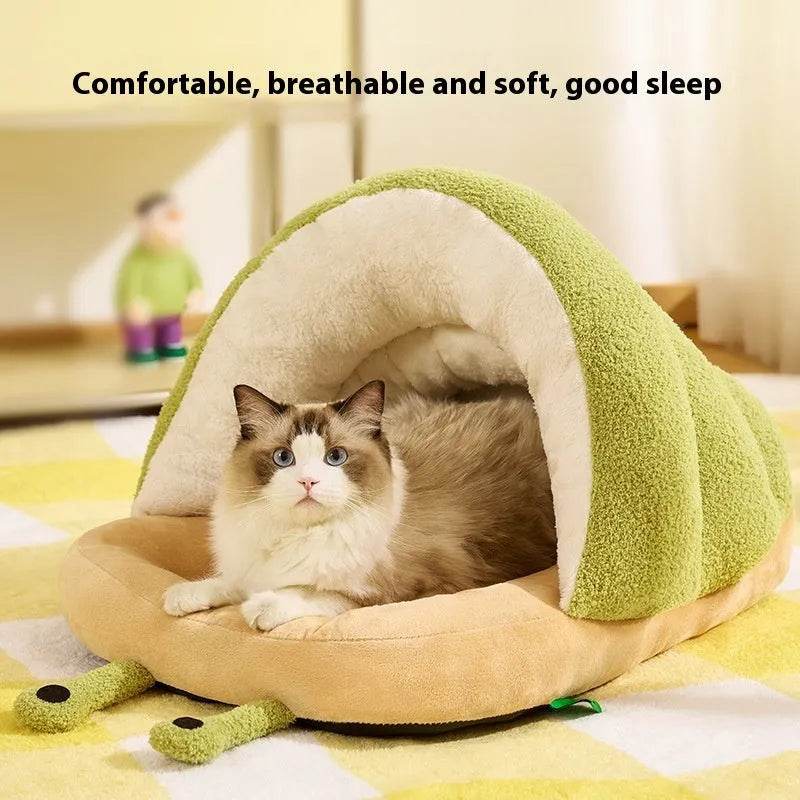 Warm Cat Semi-closed Snail Slippers Nest Pet Products - EX-STOCK CANADA