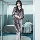 2pcs Couple Gold Velvet Long Sleeve Pajamas set - EX-STOCK Canada