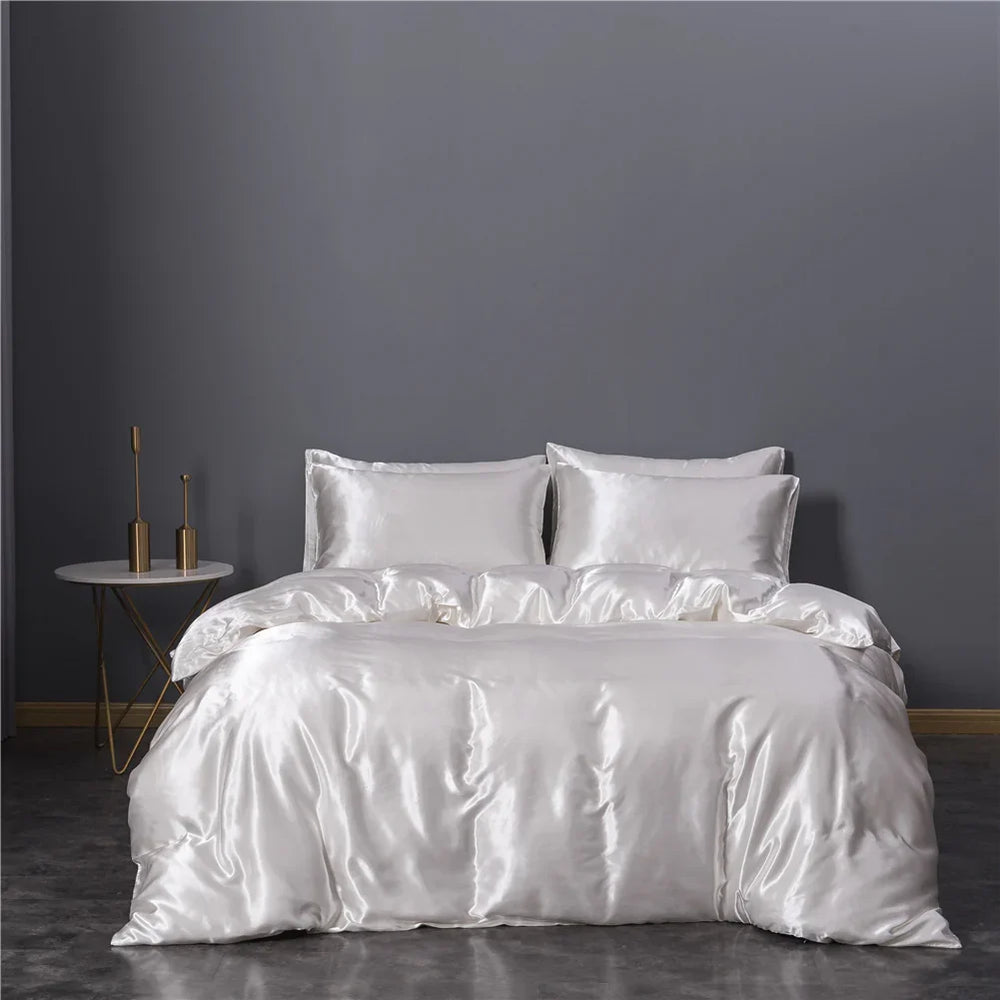 Simulation Silk Three-piece Duvet Cover Bedding EX-STOCK Canada