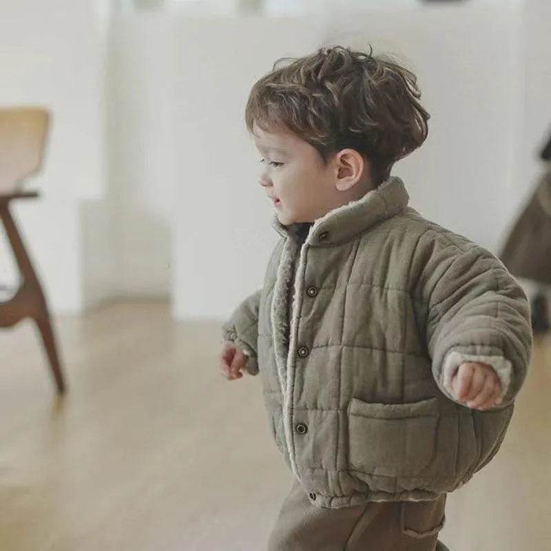 Winter Infant Fleece-lined Long Sleeve Cotton Coat - EX-STOCK Canada