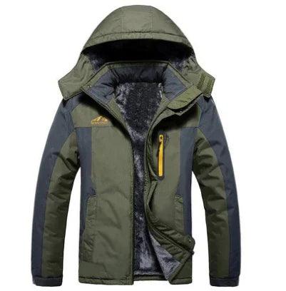 Giacca Invernale con Cappuccio Moda Casual Calda in Pile Impermeabile e Antivento Parka Giacca a Vento da UomoEX-STOCK Canada