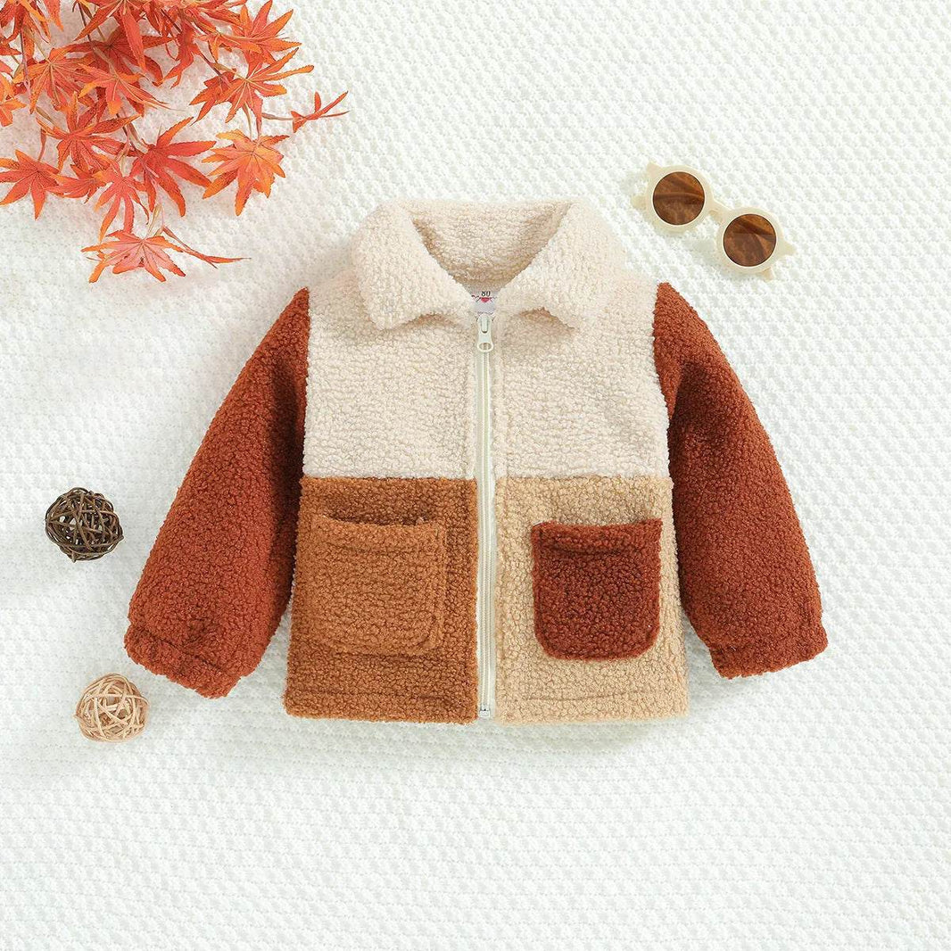 Children's New Zipper Cute Polar Sherpa Fleece Winter Jacket Kids - EX-STOCK Canada
