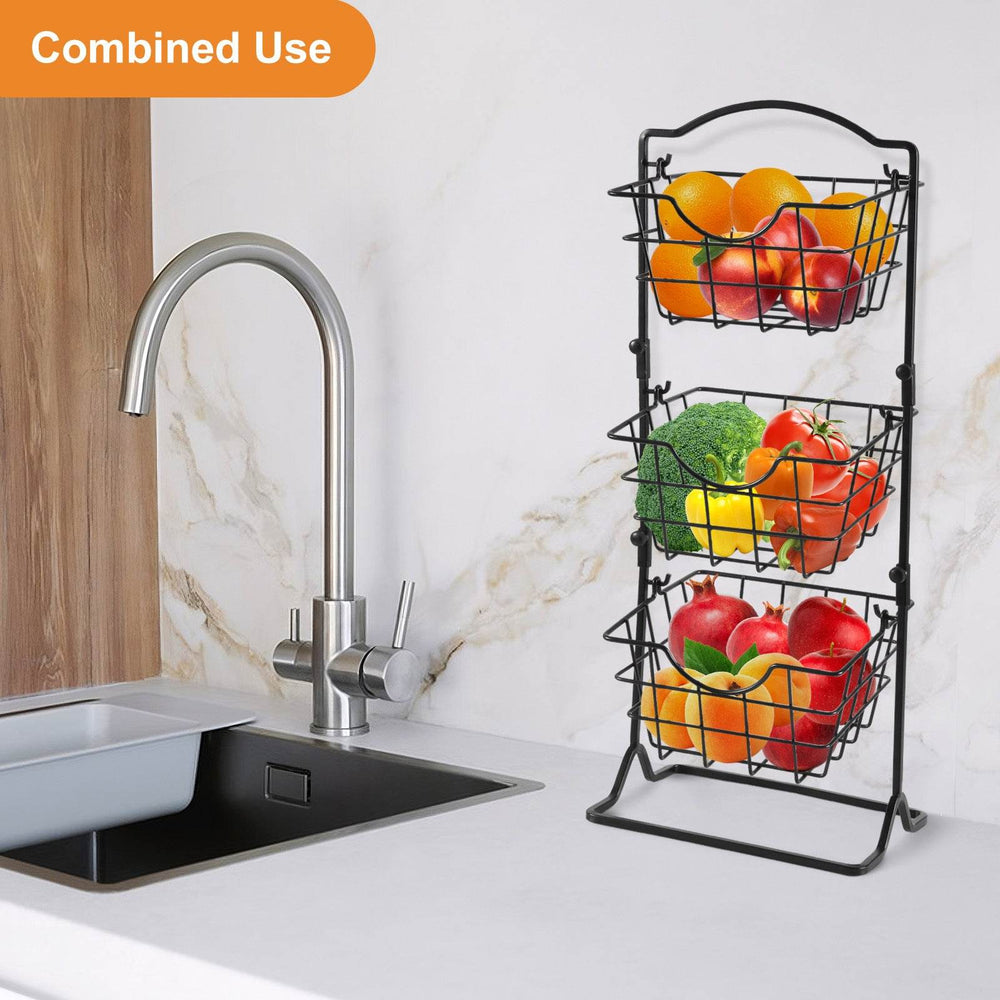 Simple Multi-layer Iron Shelf Iron Can Be Shaken Storage Shelf Kitchen Organizer - EX-STOCK Canada