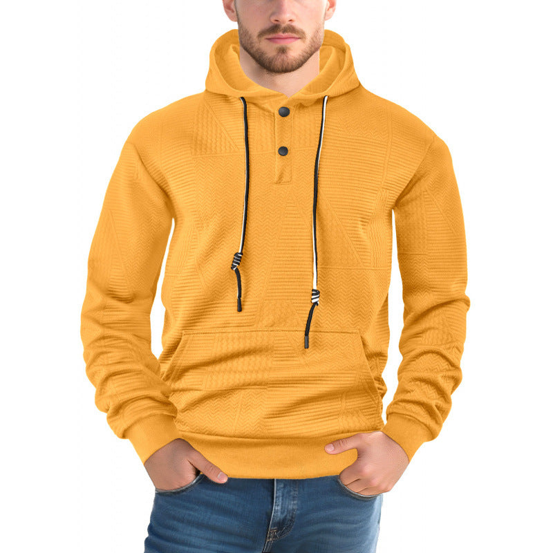 Pullover Solid Color Casual Sports Loose Long Sleeve Hooded Sweater Men EX-STOCK Canada