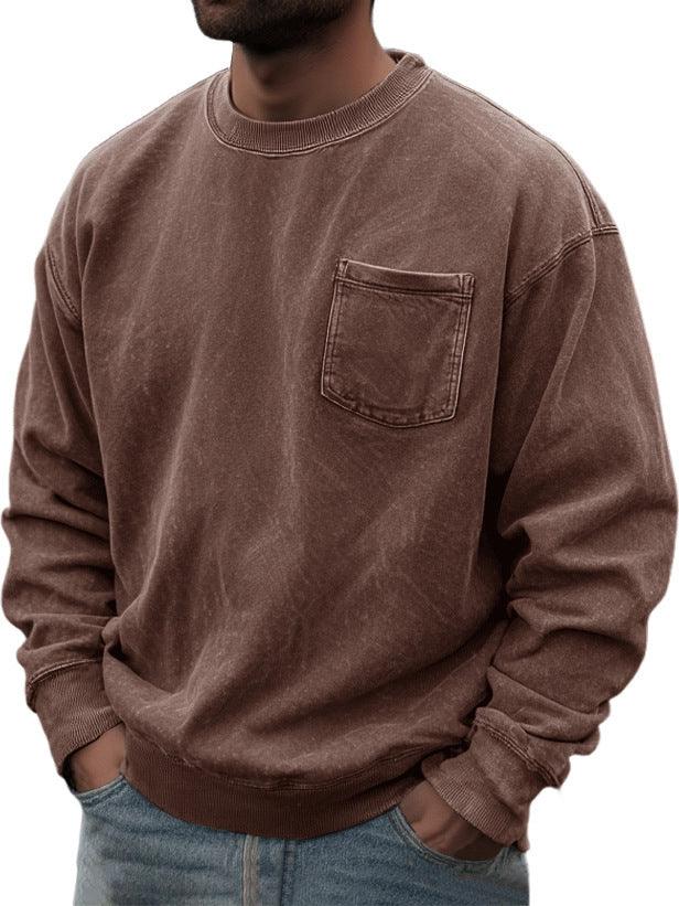 Pull-over pour homme à col rond et manches longuesEX-STOCK Canada