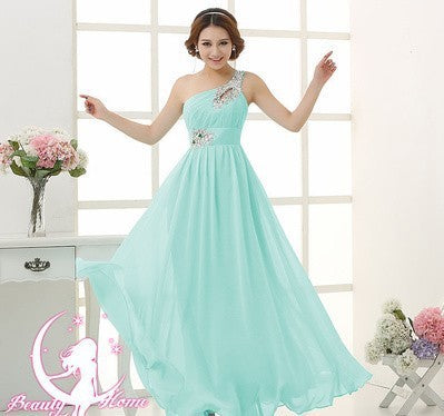 Evening dress one-shoulder dinner banquet long banquet EX-STOCK Canada