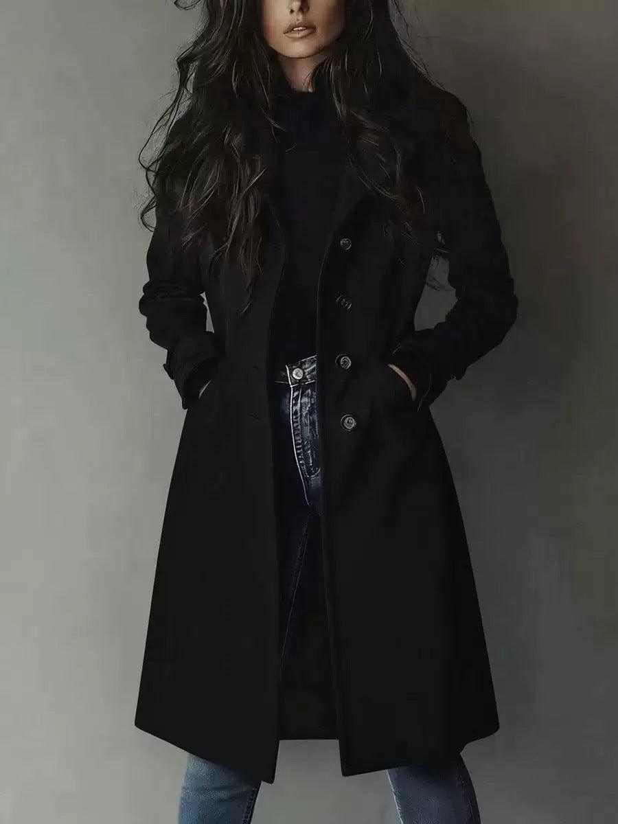 Abrigo largo estilo occidental para mujer para otoño e inviernoEX-STOCK Canada