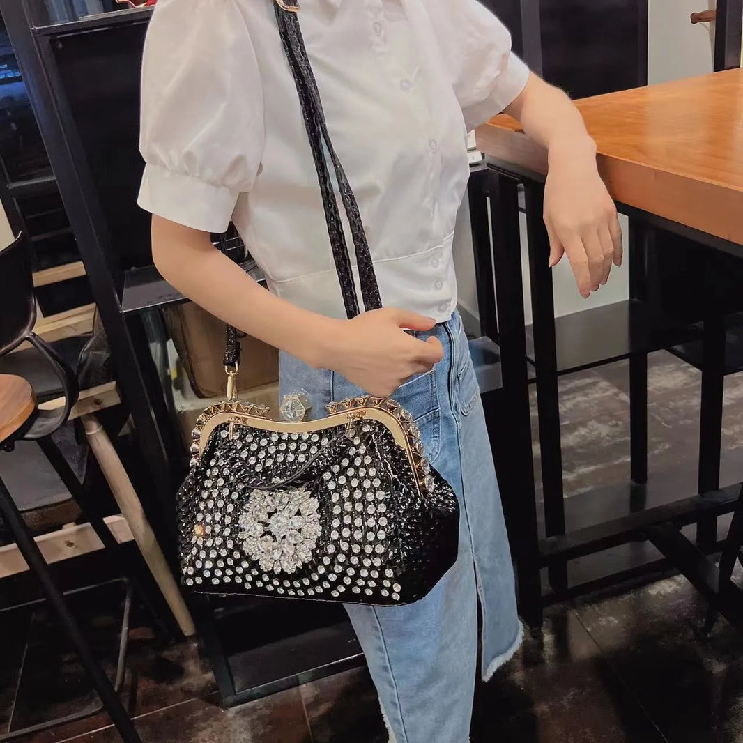 Luxury Large Capacity Diamond Inlaid Cross Body Handbag for women - EX-STOCK CANADA