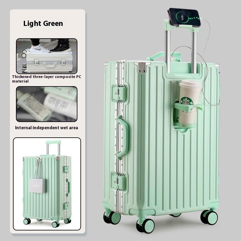 Large Capacity Travel Aluminum Frame Password Luggage | EX-STOCK Canada