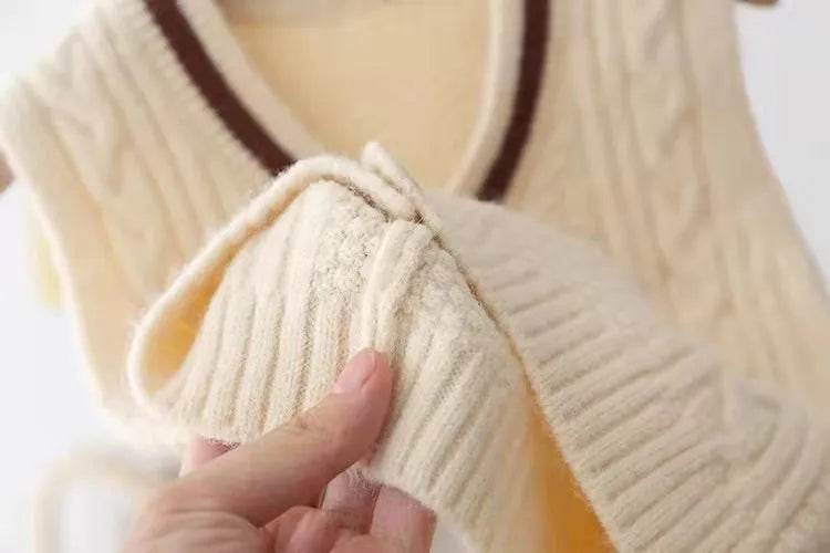 Children Knitted Chunky Sweater Outwear Vest kids - EX-STOCK Canada