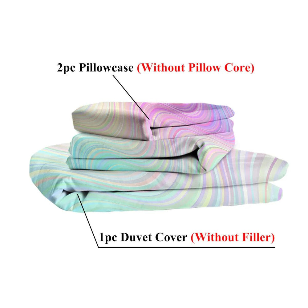 Girly Duvet Cover Rainbow Glitter Ombre Bedding Sets 3 Pcs Chic Purple Blue Green Pastel Bed Spreads Sparkle Quilt Cover Set With 2 Pillow Shams EX-STOCK Canada