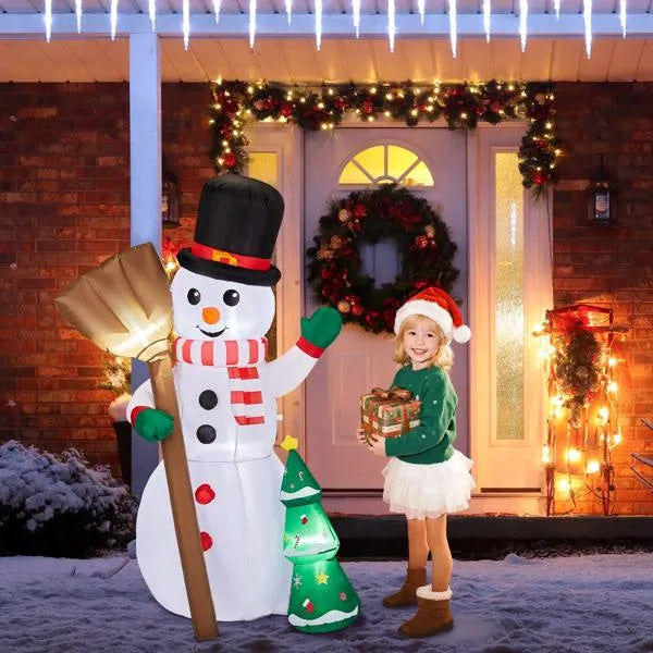 6.2FT Lighted Christmas Inflatable Decoration, Inflatable Snowman Holding Groom, Funny Blow Up Yard Decorations With Built-in LED Lights For Holiday Party Front Yard Lawn Garden Decor EX-STOCK Canada