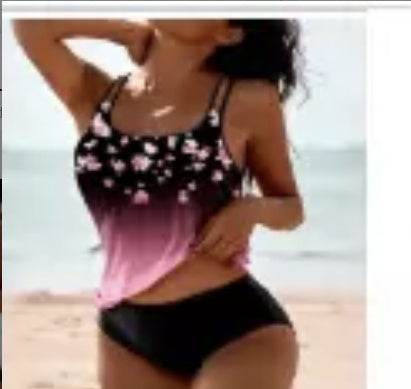 Vintage Printed Split High Waist Conservative Swimwear - EX-STOCK Canada