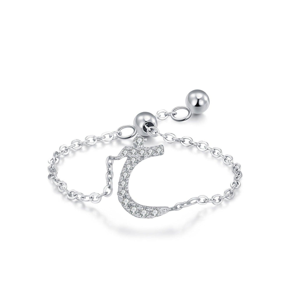 Chaîne extractible en argent sterling S925 avec lettres arabes style niche, assortie et empilableEX-STOCK Canada