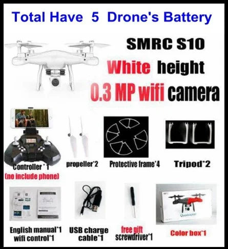 Sales Promotion WiFi 2MP Camera With S10 SMRC FPV Quadcopter Drone Helicopter UAV Micro Remote Control Toy RACER KIT Aircraft EX-STOCK Canada