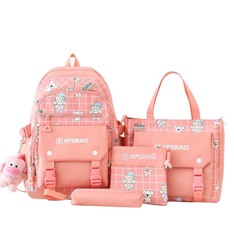 Backpack Primary School Girls Schoolbag Women's Four-piece Set - EX-STOCK Canada