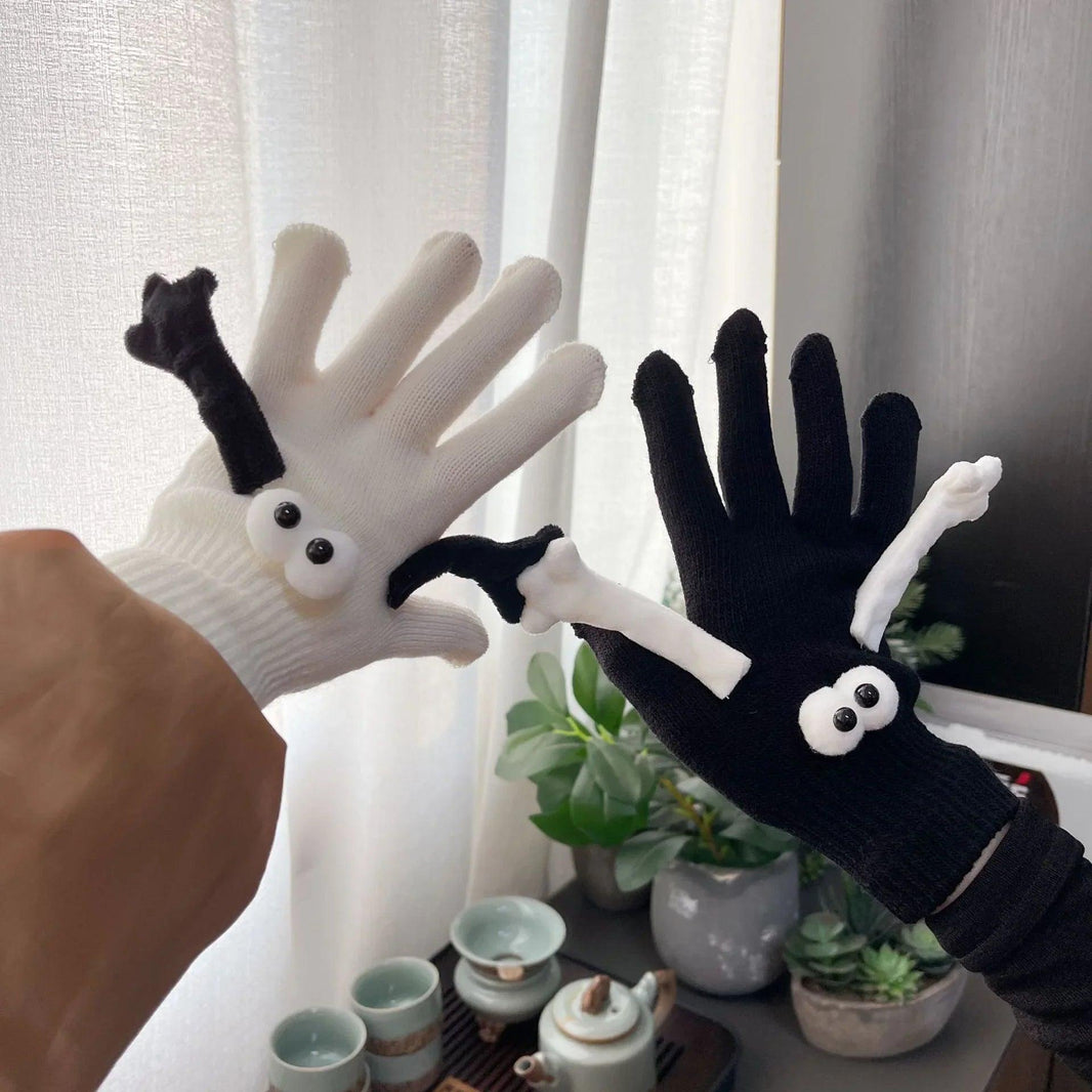 Couple Magnetic Warm Gloves Cute Doll Hand Gloves EX-STOCK Canada