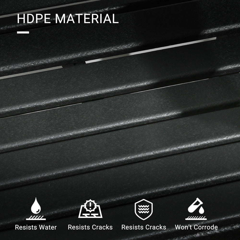 Sillas de patio de 2 piezas para todo clima, juego de sillas de comedor de patio de HDPE, muebles de exterior resistentes como madera, negroEX-STOCK Canada