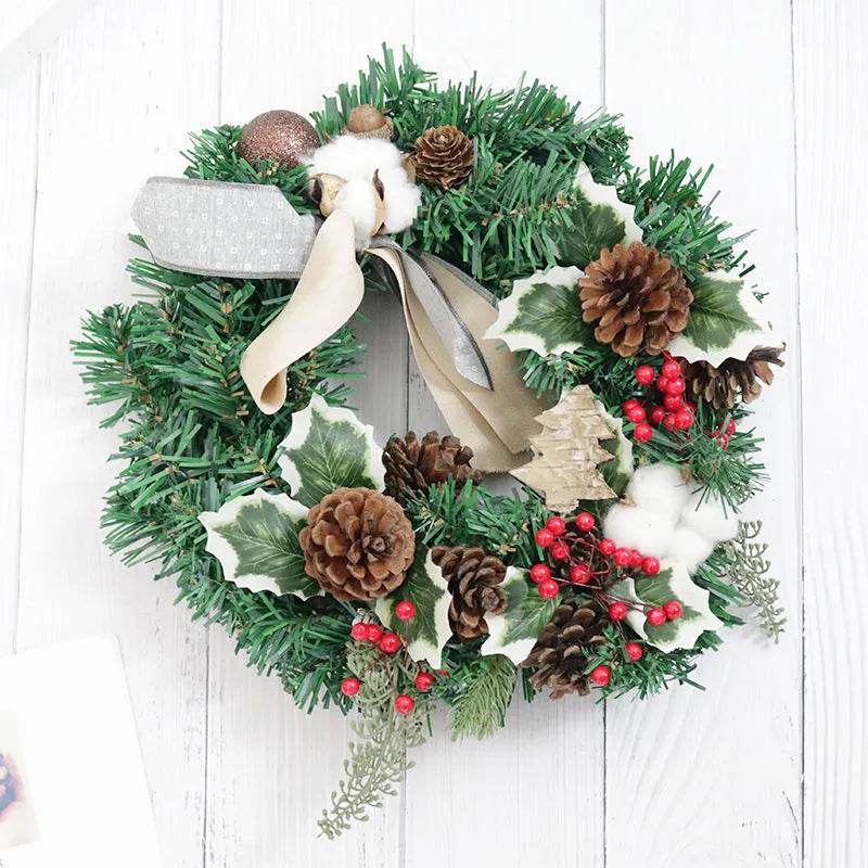 Creative Christmas Door Wreath Christmas Decoration Artificial Garland Wreaths For Car Home Window Wall Decoration - EX-STOCK Canada
