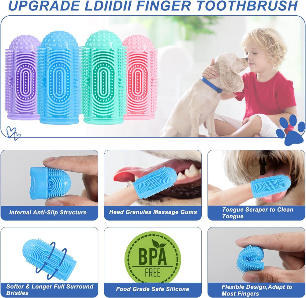 Dog Toothbrush Dog Tooth Brushing Kit Dog Finger Toothbrush For Dog Teeth Cleaning Dog Dental Care Cat Toothbrush Dog Tooth Brush Puppy Toothbrush Pet Toothbrush