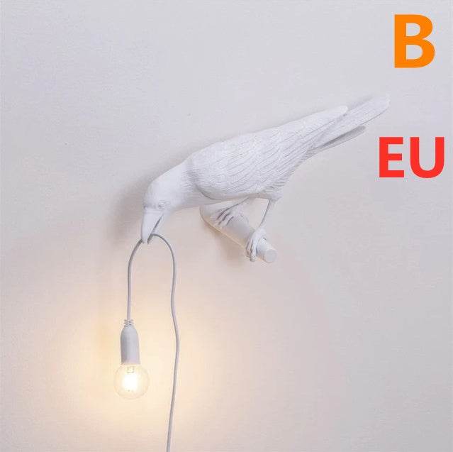 Creative Auspicious Bird Resin Wall Lamp Decoration - EX-STOCK Canada