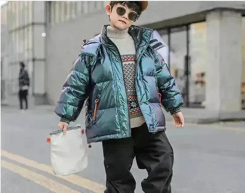 Western Style Big Kids Thick Winter Children's White Duck Down Jacket - EX-STOCK CANADA