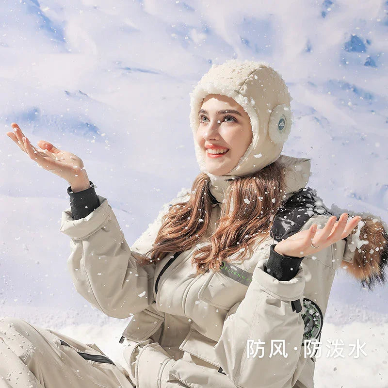 Down Plush Hat For Women Cycling Windproof Waterproof Ear Protection Warm Fashion Hats Winter Thicken Caps EX-STOCK Canada