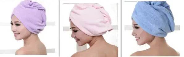 Women's Microfiber Hair Dryer Cap Absorbent Hair Towel. - EX-STOCK Canada