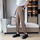 Work Office Business Formal Men's Trouser Draping Cropped Small Suit Pants Men - EX-STOCK Canada