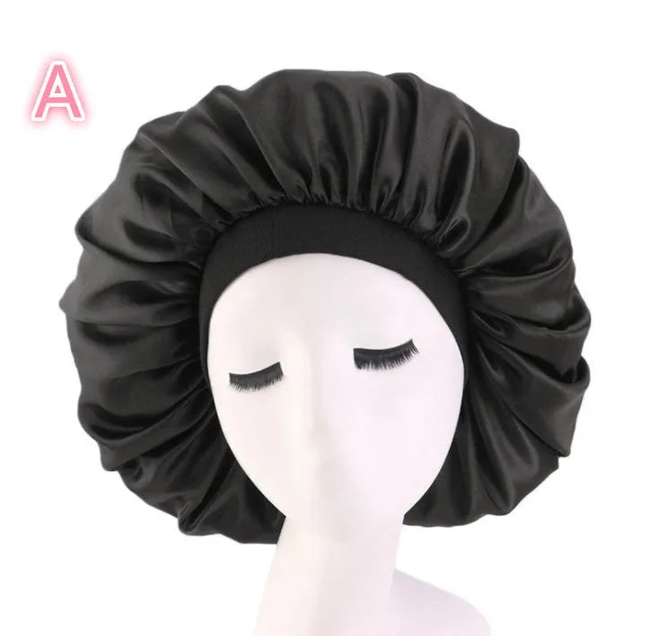 Beauty print Satin Silk Hair Bonnet for sleeping - EX-STOCK CANADA