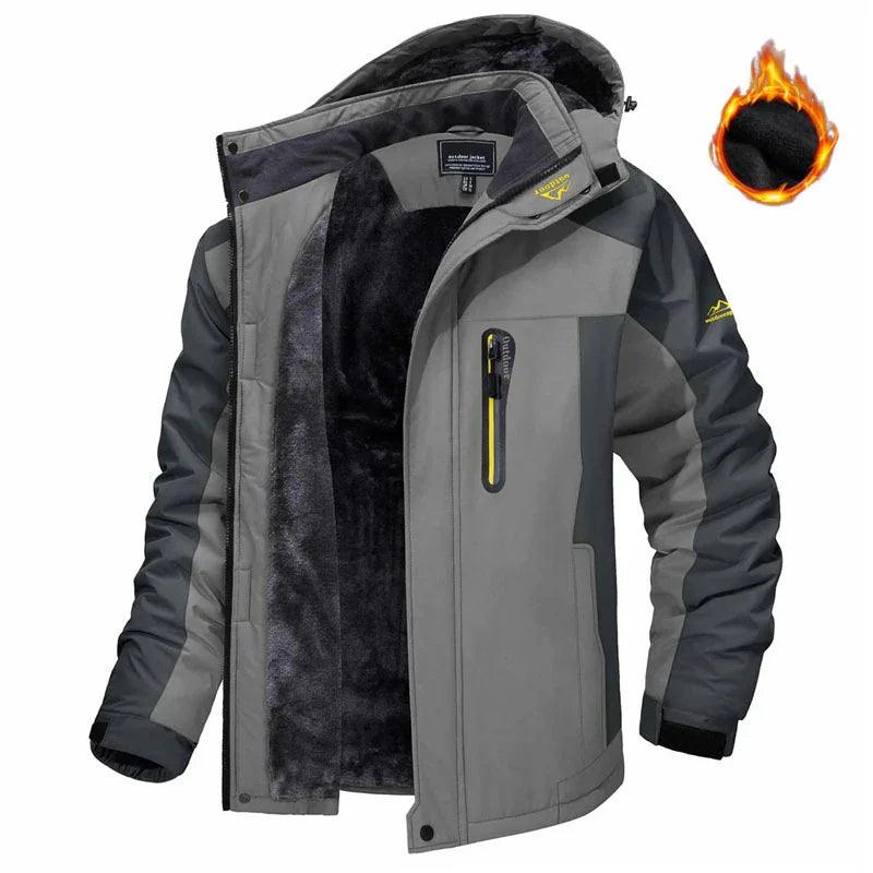 Giacca Invernale con Cappuccio Moda Casual Calda in Pile Impermeabile e Antivento Parka Giacca a Vento da UomoEX-STOCK Canada