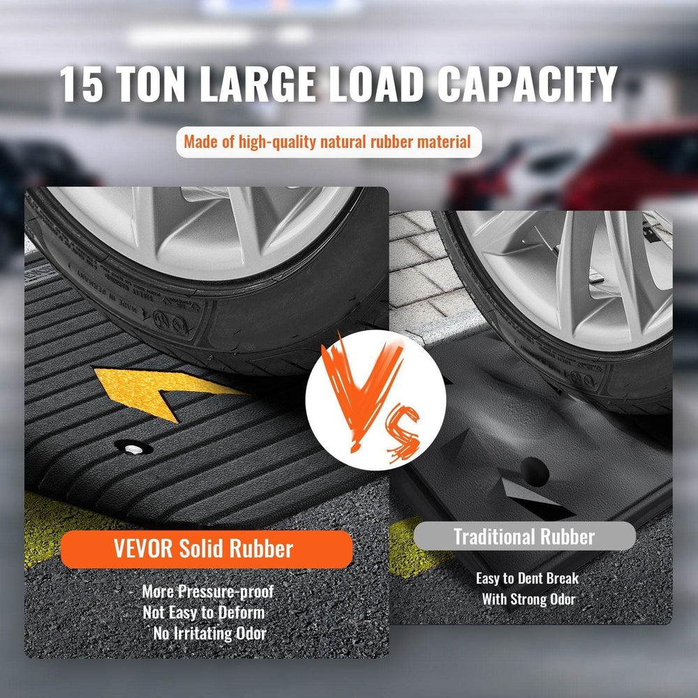 Upgraded Rubber Threshold Ramp, 3.5 Rise Door Ramp With 1 Channel, Natural Rubber Car Ramp With Non-Slip Textured Surface, 33069 Lbs Load Capacity Curb Ramp For Wheelchair And Scooter - EX-STOCK Canada