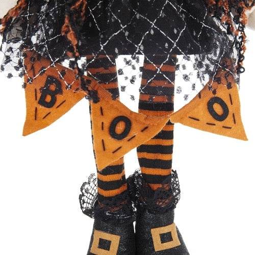 8.3x5x24 Fabric Standing Gnome W Orange Banner Spring Body, For Halloween Decor - EX-STOCK Canada