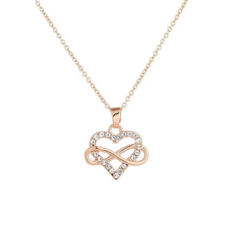 Unlimited Love Necklace Women Wrapped Love Valentine's Day Gifts All Match High-grade Can Not Be Dropped Collarbone Chain - EX-STOCK Canada