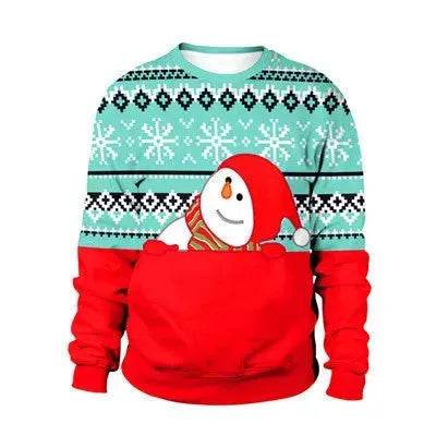 Ugly Christmas Sweater For gift Santa Deer Elf Funny Pullover - EX-STOCK Canada