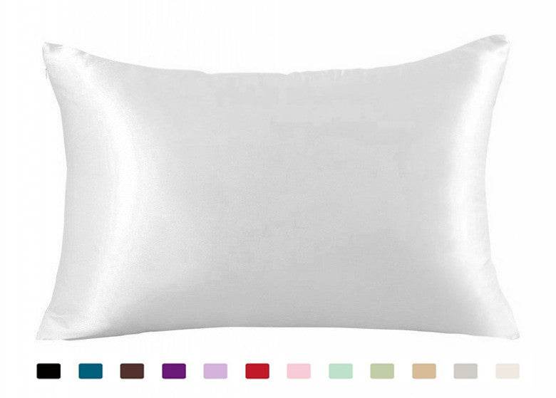 Pillowcase Satin Solid Color Simulation Silk Single Pillowcase Ice Silk Pillowcase - EX-STOCK Canada