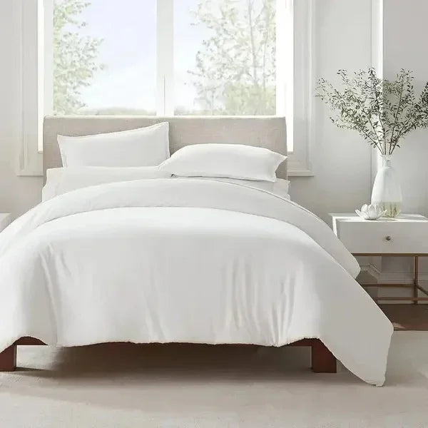 Serta Simply Clean Pleated Duvet Cover Queen EX-STOCK Canada