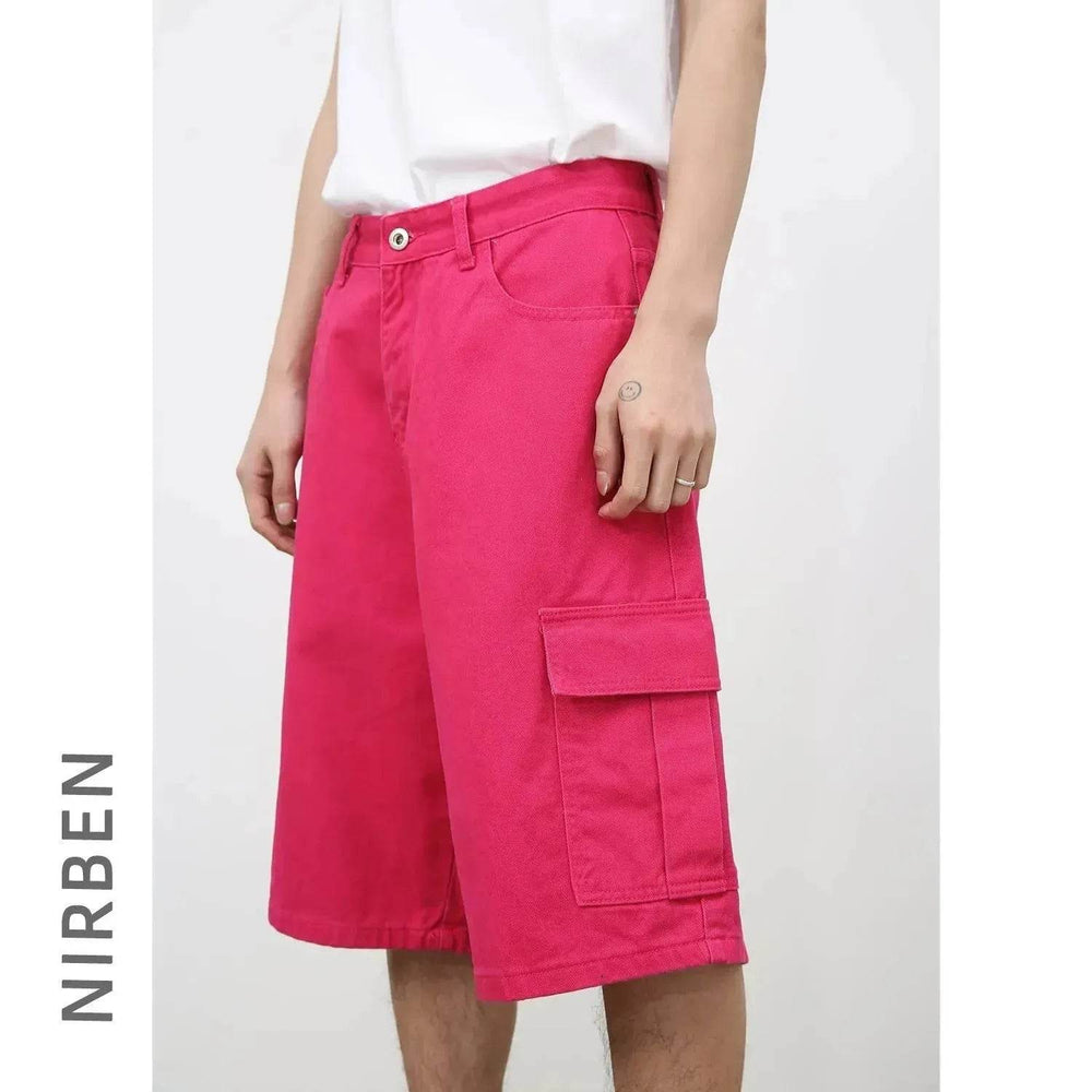 Men's Baggy Dad Shorts Jeans Denim Summer New Straight Wide-leg Workwear Denim Shorts for Men Loose Leisure All-matching Shorts - EX-STOCK Canada