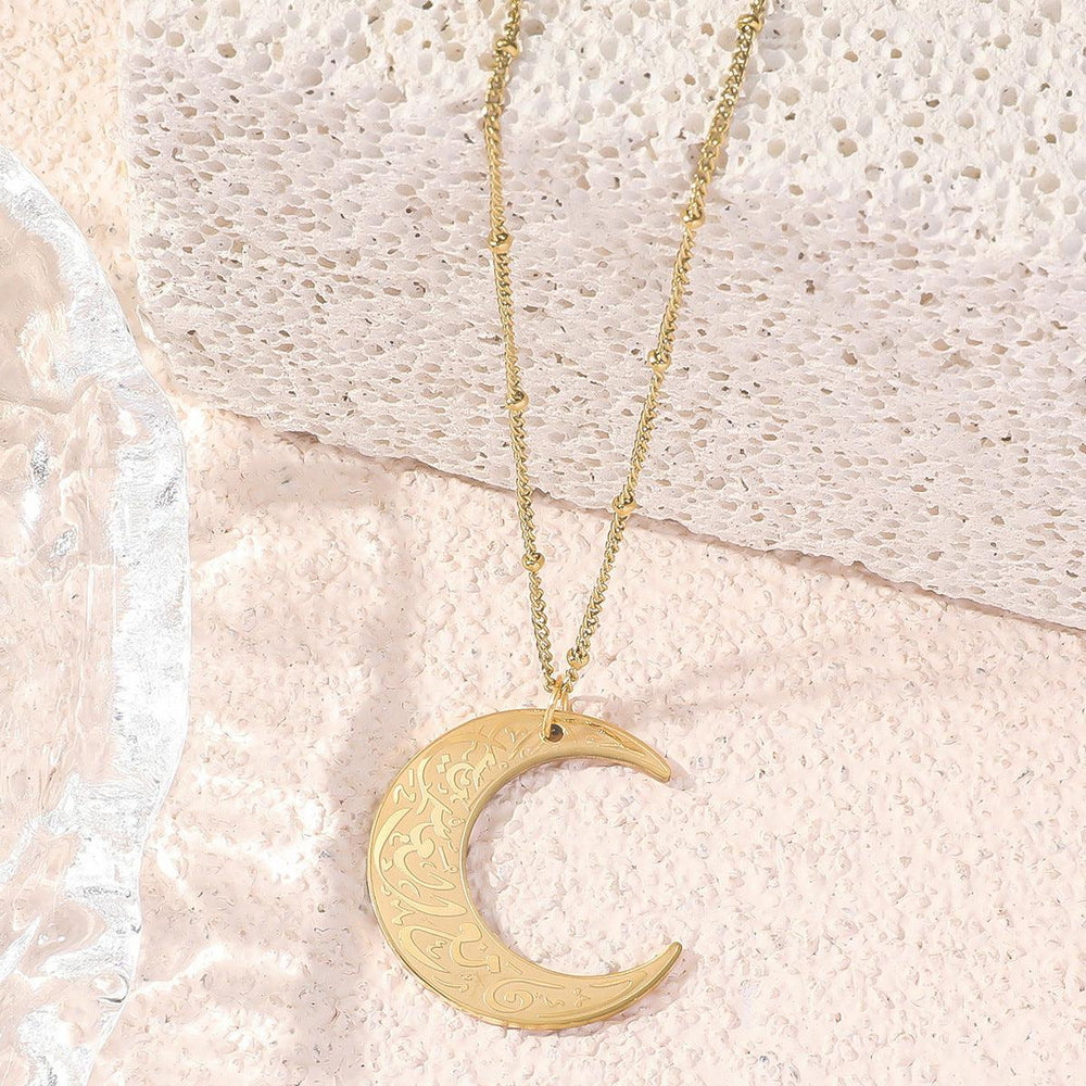 Men And Women Simple Arabic Moon Necklace - EX-STOCK Canada