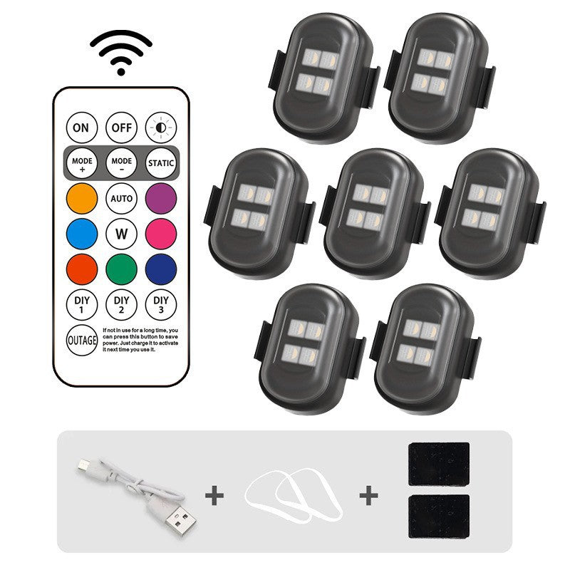 Motorcycle LED Warning Strobe Light – Wireless Remote Control, 1–8 Lights 7