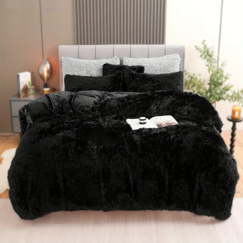4PCs Plush Duvet Cover Set Luxury Ultra Soft Velvet Duvet EX-STOCK Canada