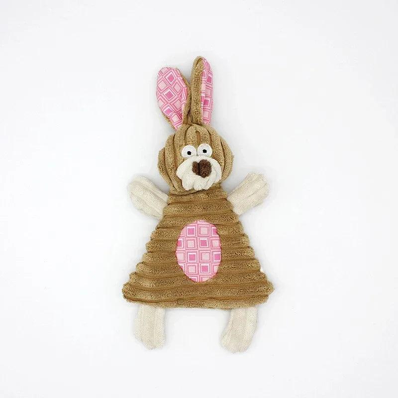 Pet Toy Donkey Shape Corduroy Chew Toy For Dogs Puppy Squeaker Squeaky Plush Bone Molar Dog Toy Pet Training Dog EX-STOCK Canada