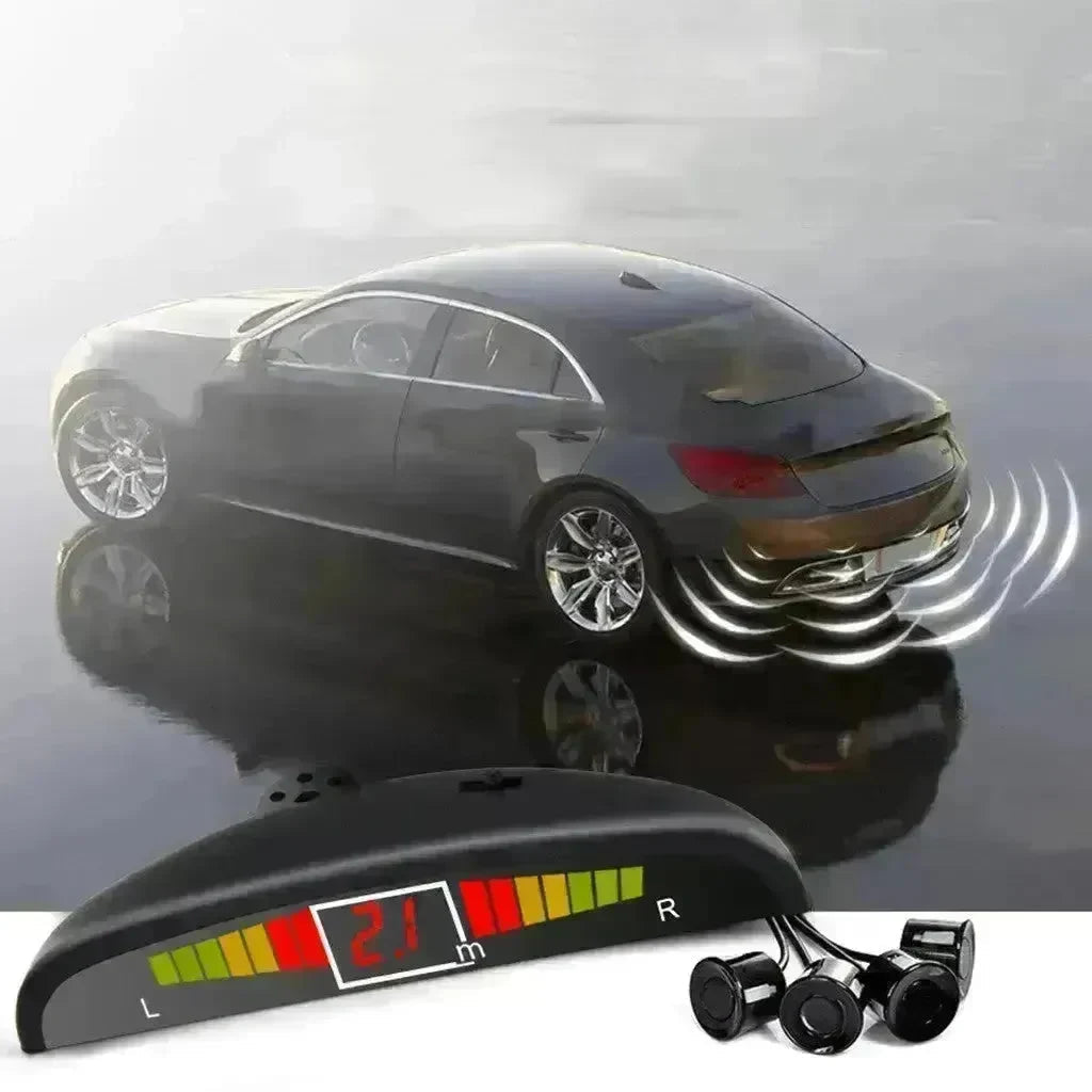 Auto Car LED Crescent Buzzer Radar Parking Sensor 4 Probes Car Camera EX-STOCK