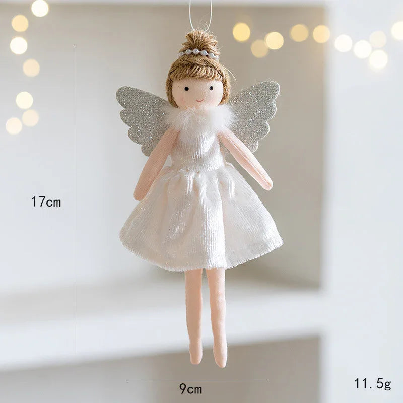 Christmas Decoration High-grade Flannel Ankle-tied Girl Angel Small Pendant EX-STOCK Canada