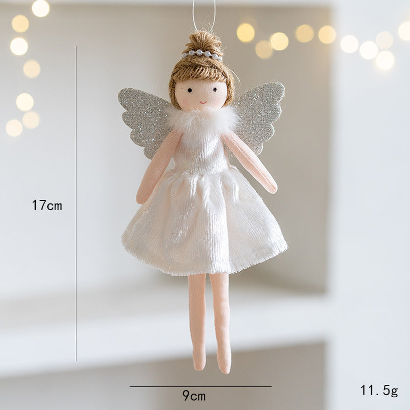 Christmas Decoration High-grade Flannel Ankle-tied Girl Angel Small Pendant EX-STOCK Canada