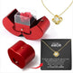 Fashion Jewelry Box Red Apple Christmas Gift Necklace Eternal Rose For Girl Mother's Day Valentine's Day Gifts With Artificial Flower Rose Flower Jewelry Box - EX-STOCK Canada