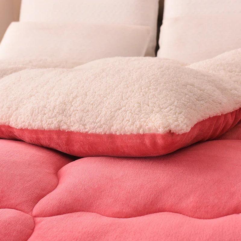 New Thick Lambskin Winter Duvet Insert Double-sided Velvet Lambswool Warm Quilt EX-STOCK Canada